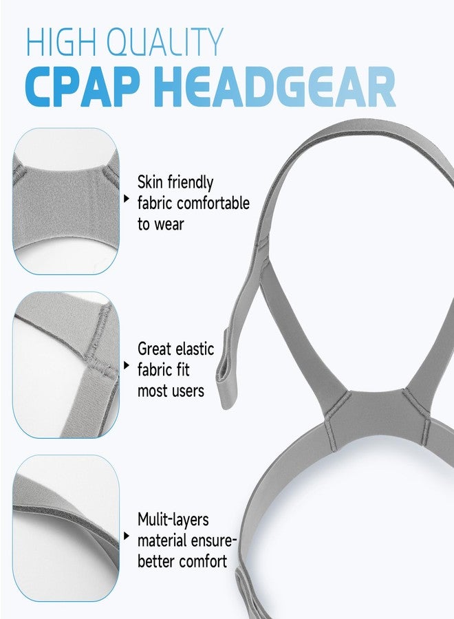 SyunsXoon F40 CPAP Headgear Compatible with Resmed AirFit F40 Full Face Mask, Standard F40 Head Strap with Mangetic Clips, Adjustable Elastic CPAP Mask Strap - Image 5